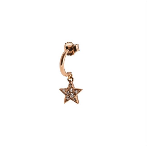 Mono-orecchino mini hoop stella
